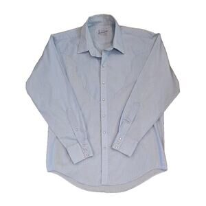 Vtg ROCKMOUNT RANCH WEAR Tru-West Made In USA Denver Colo Men's XL Pearl Snap